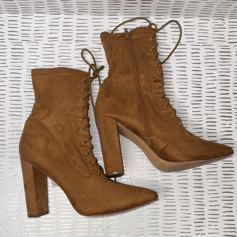 SHEIN Lace-Up High Heel Boots